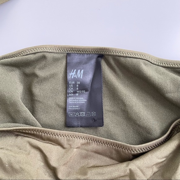NWOT H&M Lace Up Bikini Bottom Khaki Green - Picture 7 of 7